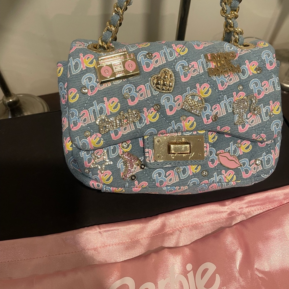 NWOT - Barbie Blue and Pink Shoulder Bag with Playful Design